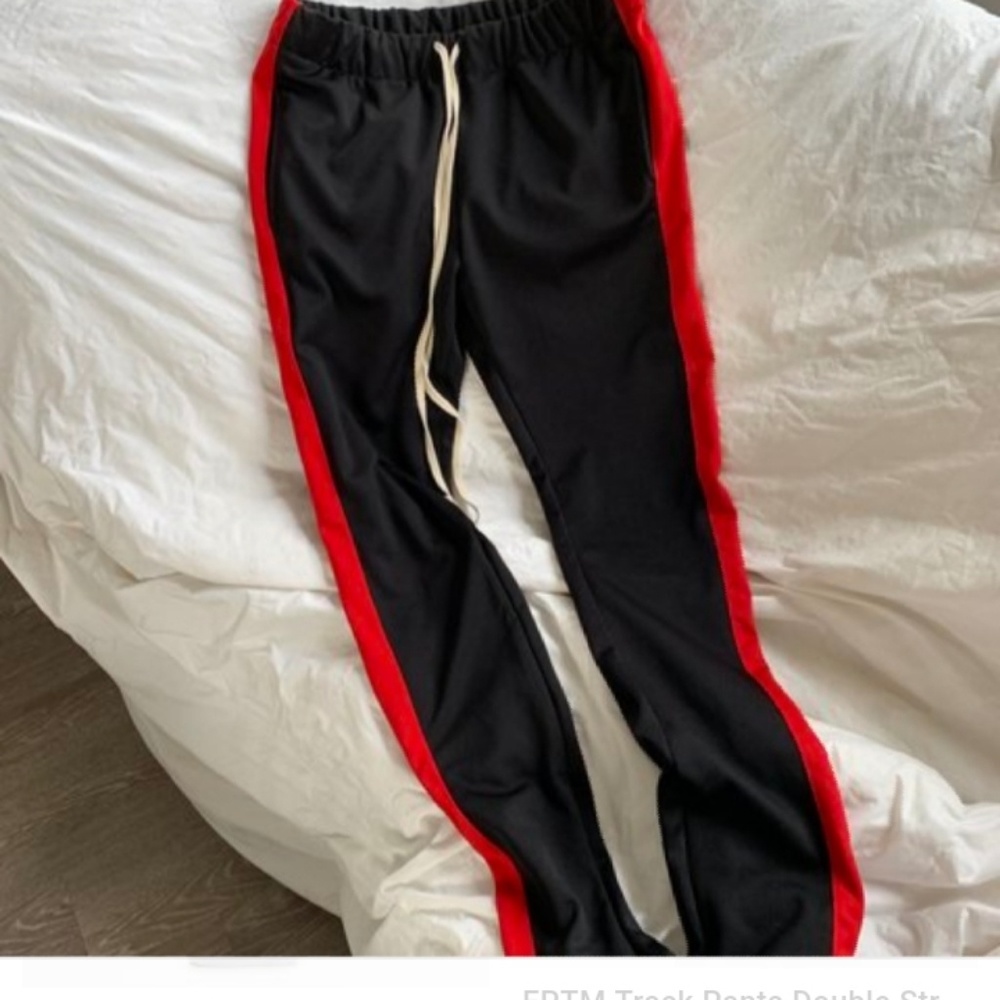 Brand new Black red track pants (fear of god)